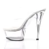 Pleaser Kiss-202-Clear-Size 9-Clearance sold by Shoe Freaks