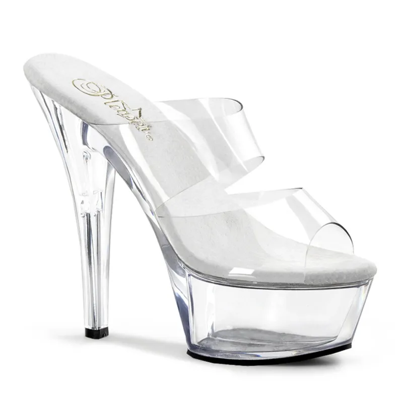 Pleaser Kiss-202-Clear-Size 9-Clearance sold by Shoe Freaks
