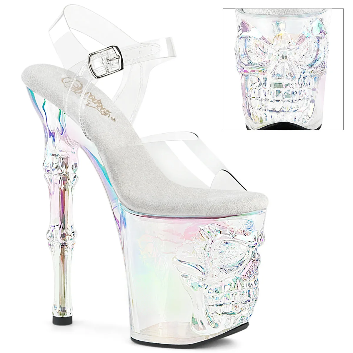 Pleaser Rapture-808HT-Clear/Holo-Size 6-Clearance sold by Shoe Freaks