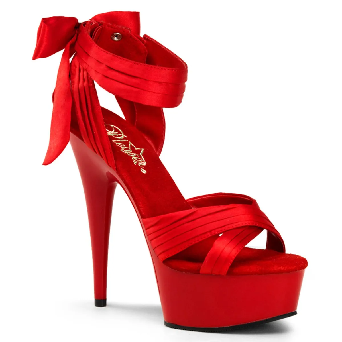 Pleaser Delight-668-Red-Size 10-Clearance sold by Shoe Freaks