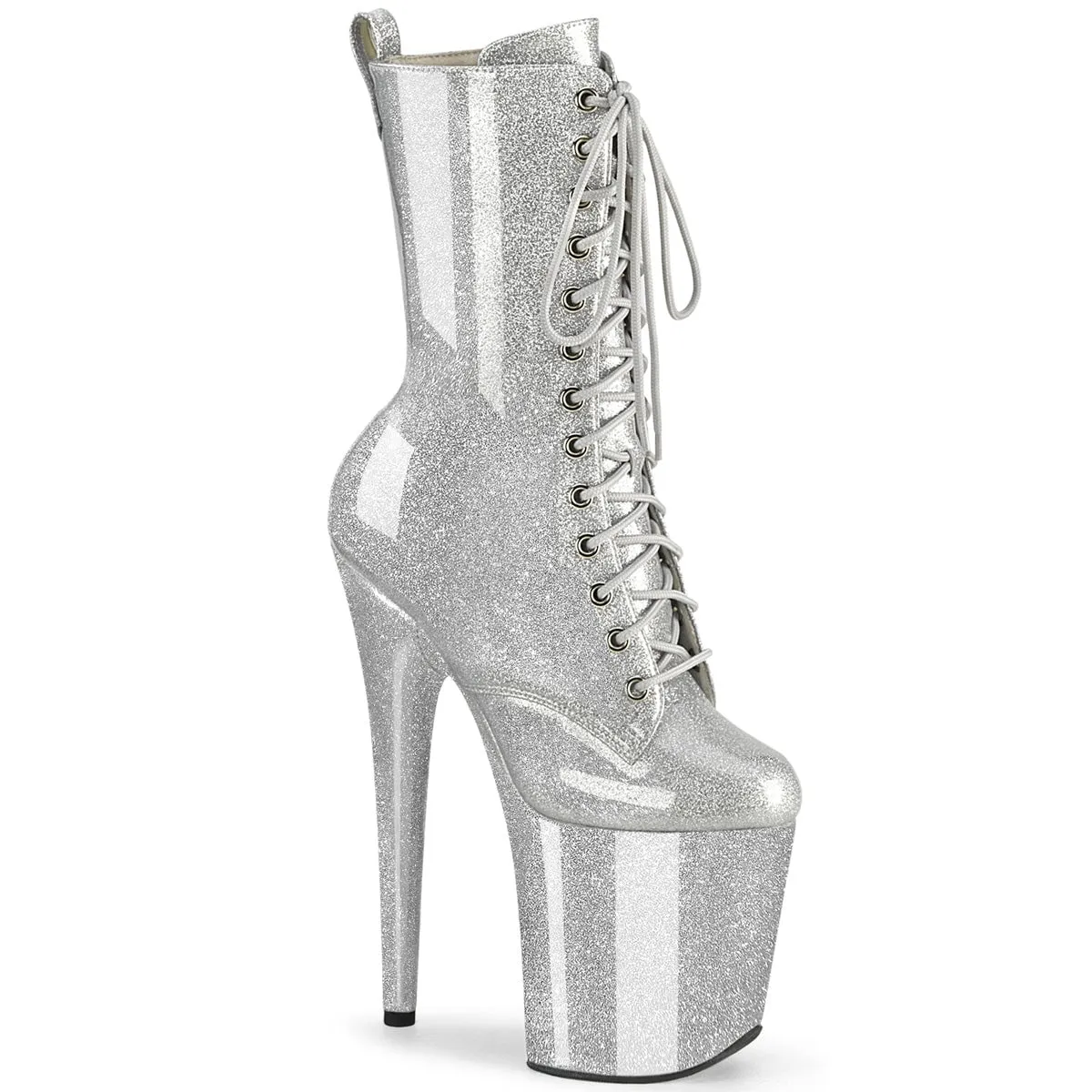 Pleaser Flamingo-1040GP-Silver-Size 10-Clearance sold by Shoe Freaks