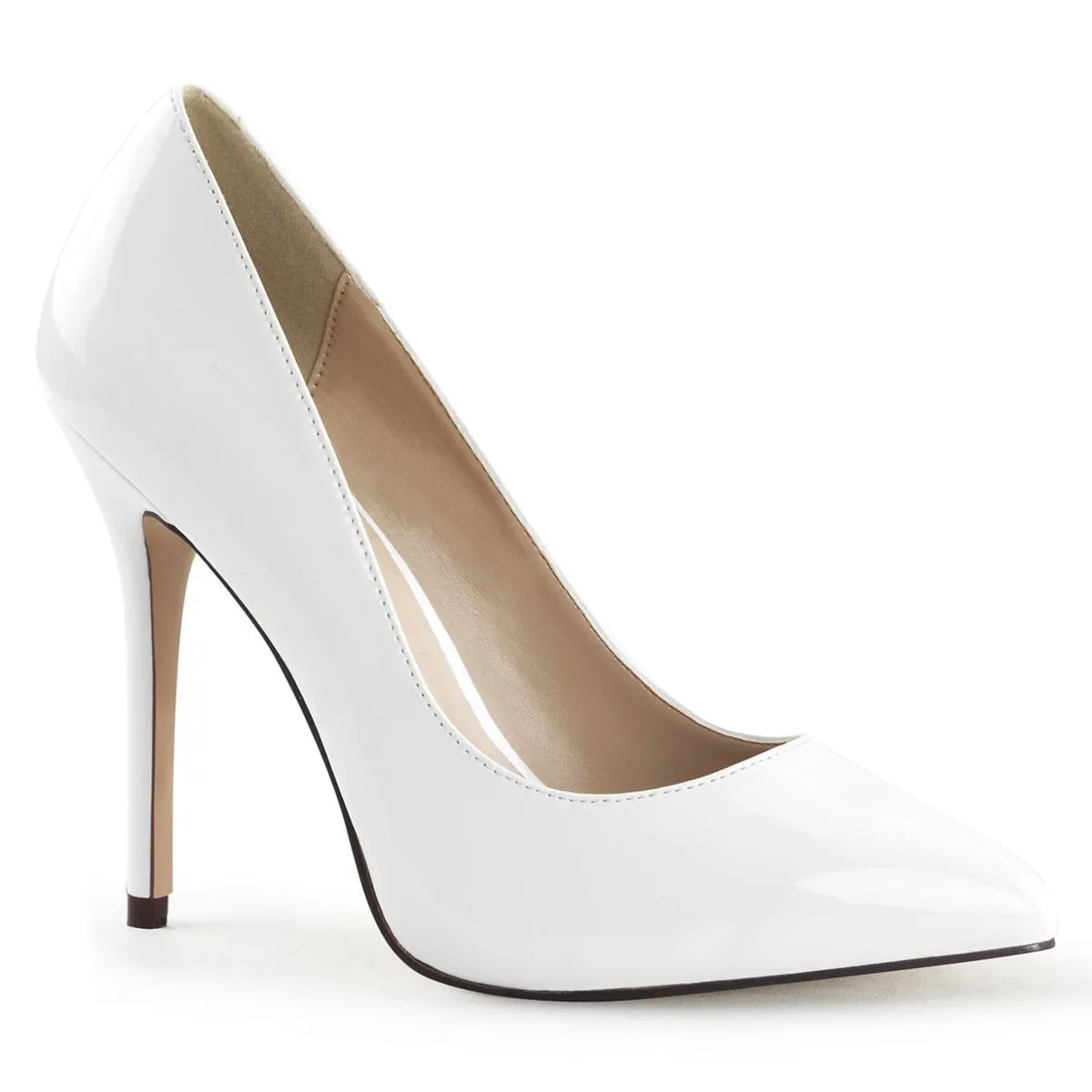 Pleaser Amuse-20-White-Size 9-Clearance sold by Shoe Freaks