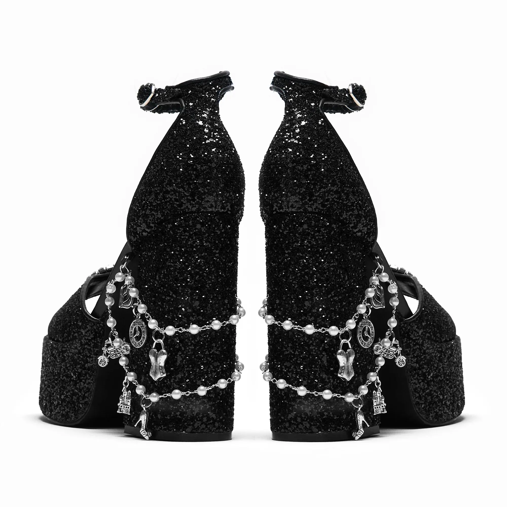 Frank N Furter Charm Heels - Black sold by Shoe Freaks product image thumbnail 5