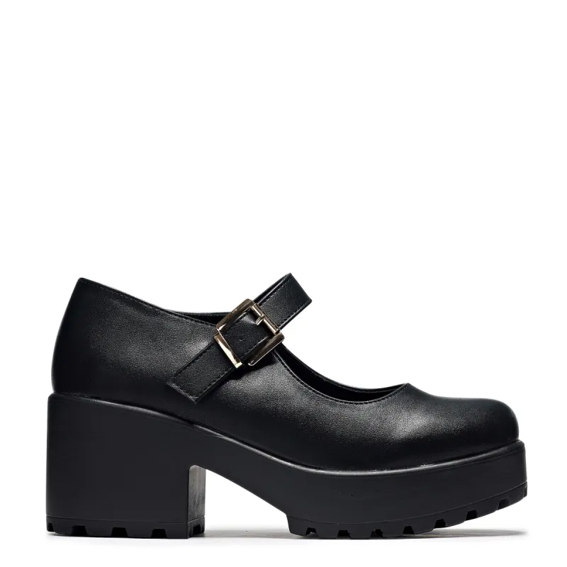 Tira Mary Jane Shoes 'Faux Leather Edition'-Black-Size 5-Clearance sold by Shoe Freaks