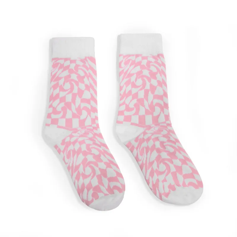 Check Mate Pink Socks sold by Shoe Freaks