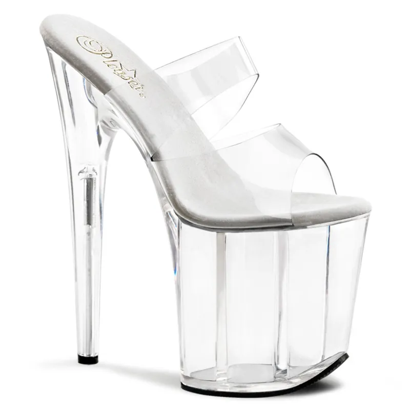 Pleaser Flamingo-802-Clear-Size 6-Clearance sold by Shoe Freaks