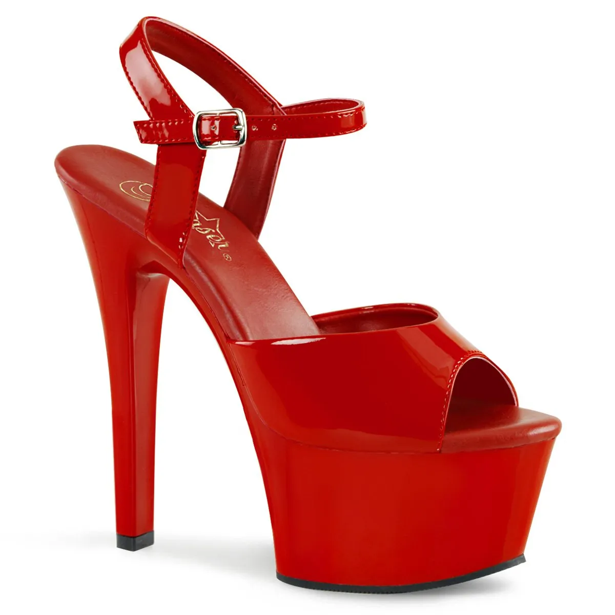 Pleaser Aspire-609-Red-Size 10-Clearance sold by Shoe Freaks