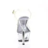 Pleaser Kiss-208-Clear-Size 8-Clearance sold by Shoe Freaks
