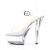 Pleaser Kiss-208-Clear-Size 8-Clearance sold by Shoe Freaks