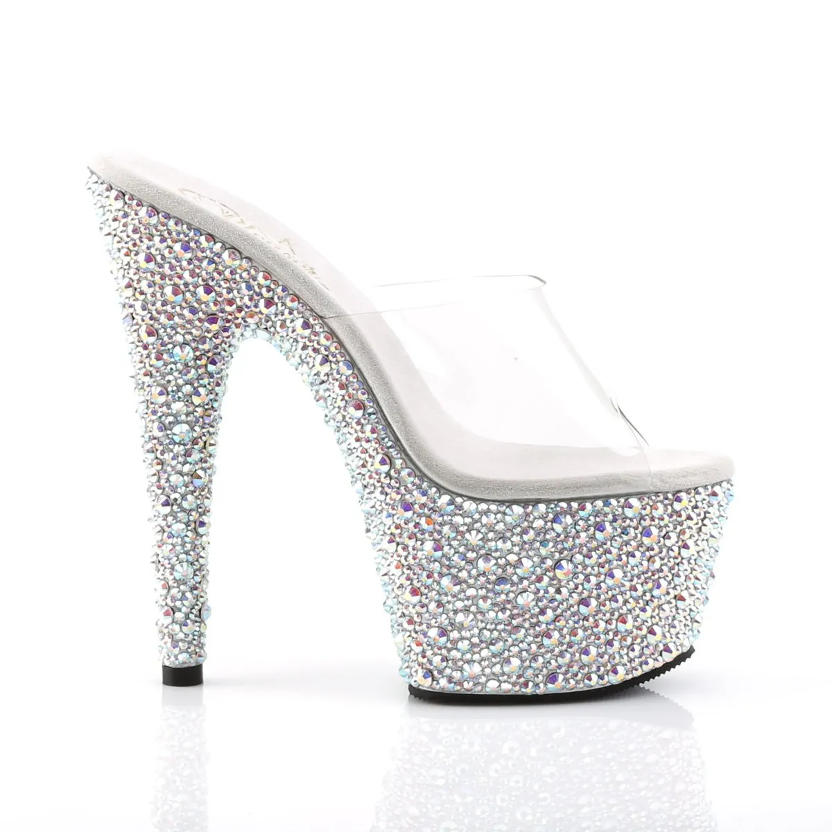 Pleaser BEJEWELED-701MS-Clear-Silver-Size 7-Clearance sold by Shoe Freaks product image thumbnail 5