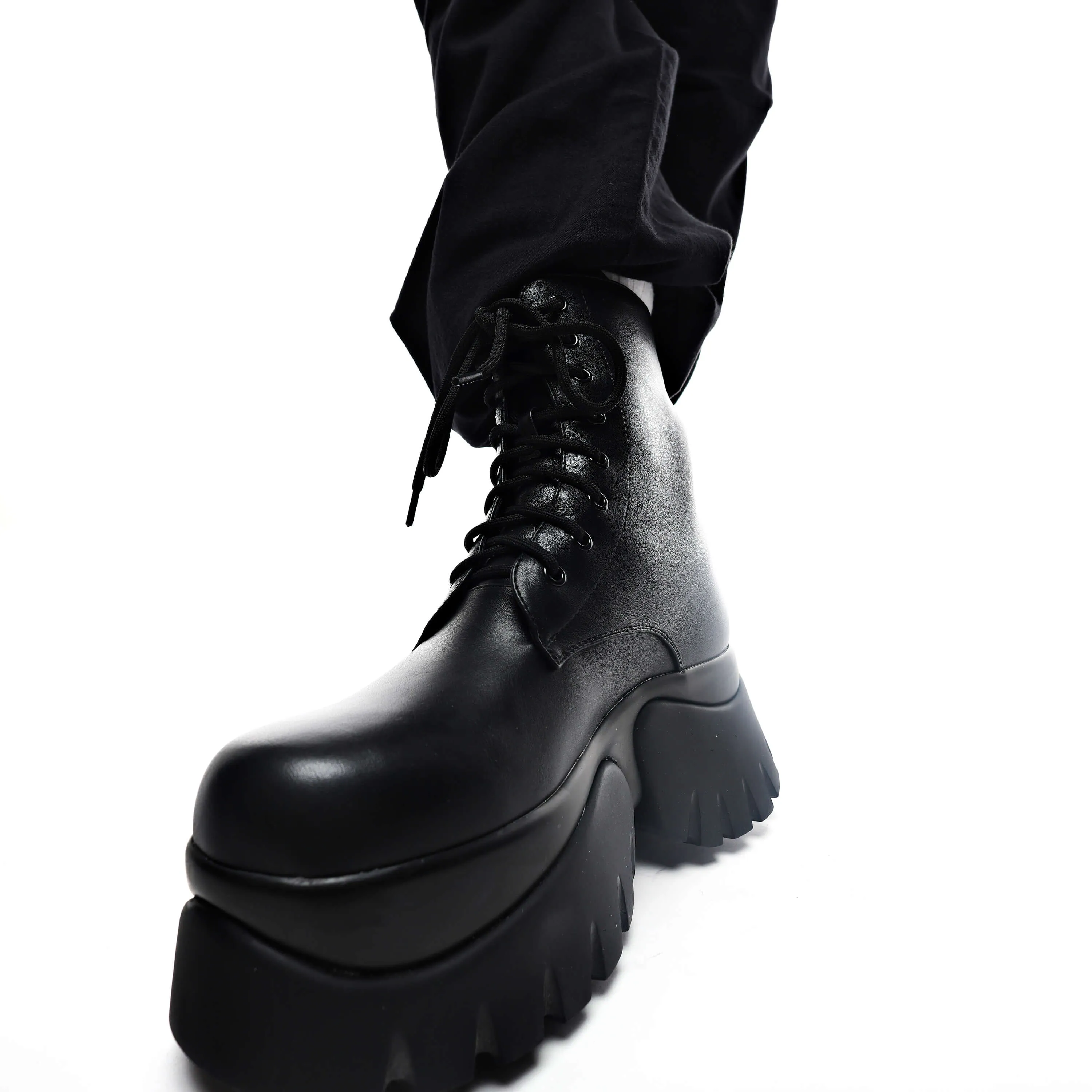 Rancor Vilun Black Lace up Boots-Size 9-Clearance sold by Shoe Freaks product image thumbnail 2