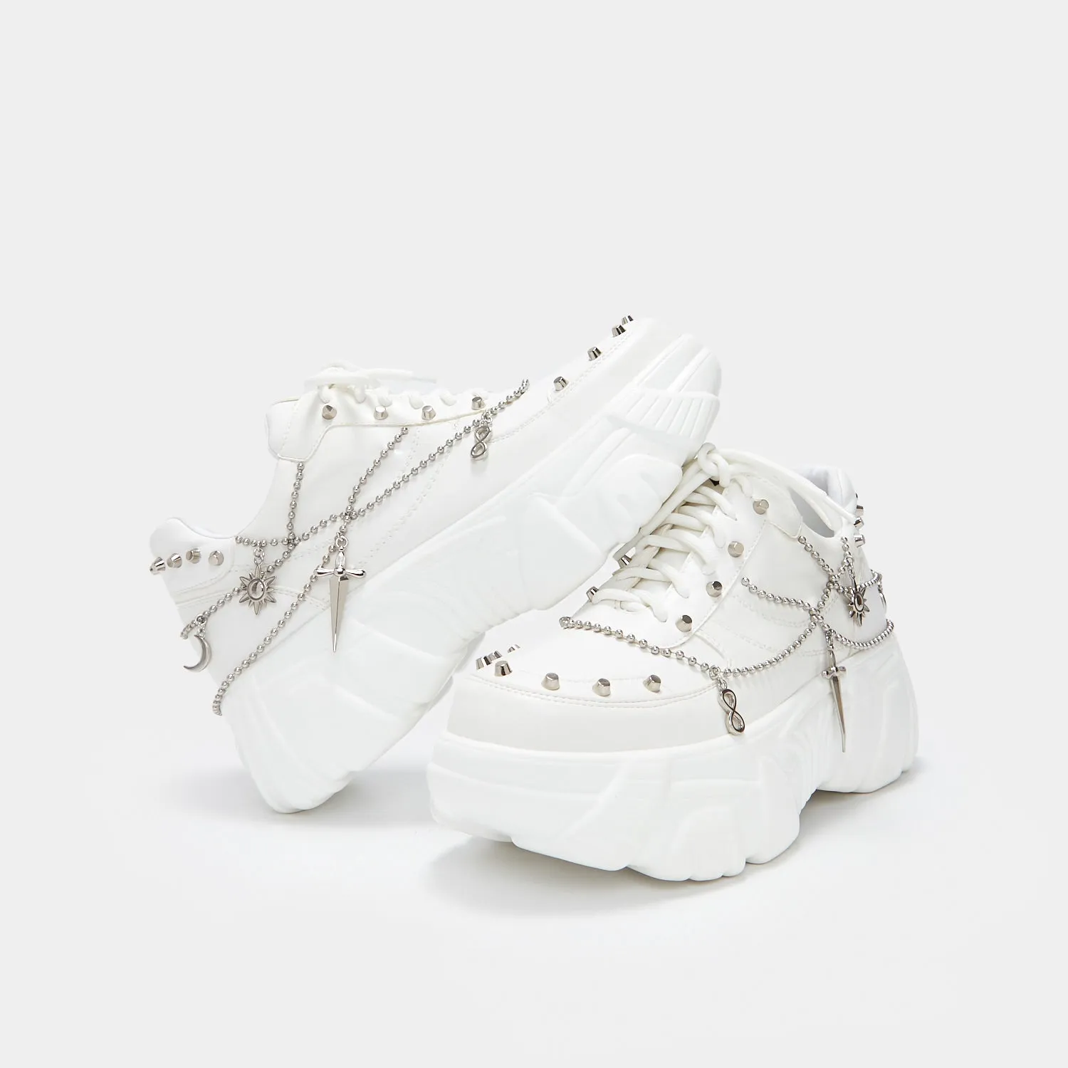 Jinx White Mystic Charm Trainers-White-Size 8-Clearance sold by Shoe Freaks product image thumbnail 3