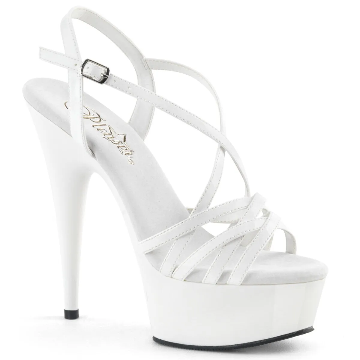 Pleaser Delight-613-White-Size 10-Clearance sold by Shoe Freaks