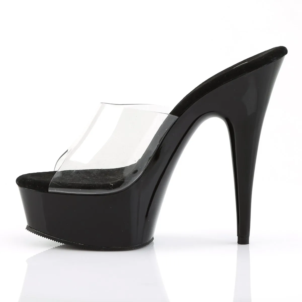 Pleaser Delight-601-Clear-Black-Size 8-Clearance sold by Shoe Freaks product image thumbnail 3