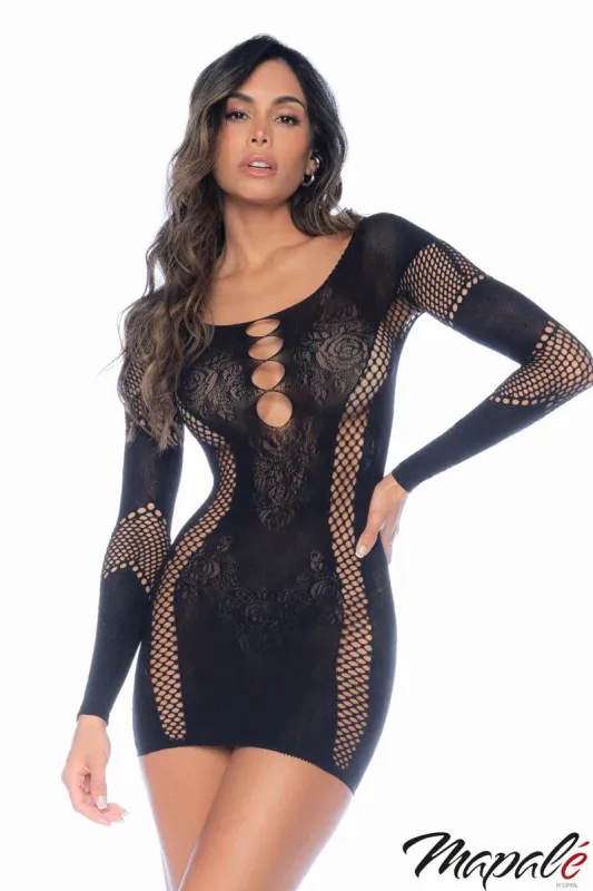 Long-sleeved Net Dress sold by Shoe Freaks