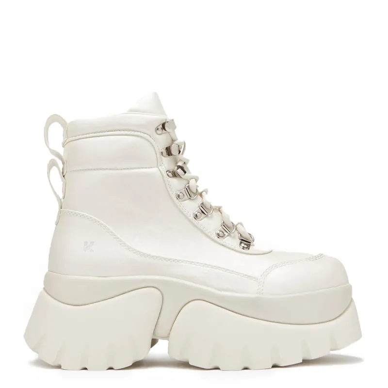 Gooey White Platform Boots-White-Size 7-Clearance sold by Shoe Freaks
