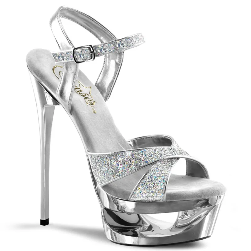 Pleaser Eclipse-619G-Silver-Size 6-Clearance sold by Shoe Freaks