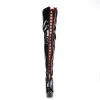Pleaser Delight-3027-Black-Red-Size 9-Clearance sold by Shoe Freaks