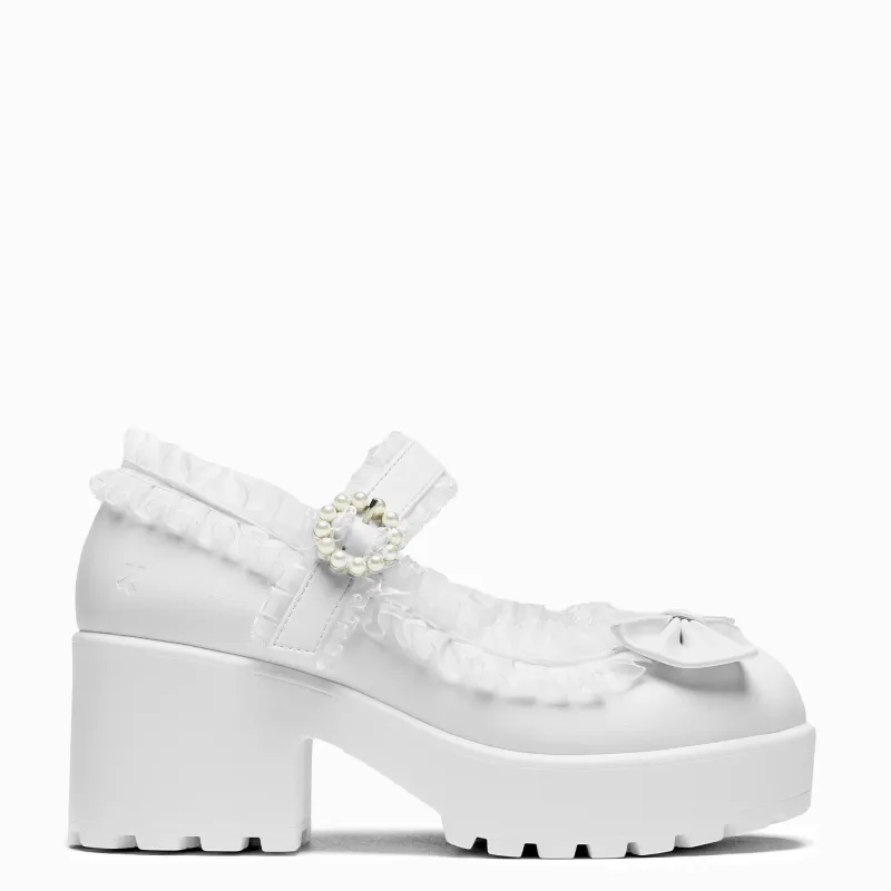 Tira Ruffle Mary Janes ‘ Porcelain Delights Edition’ sold by Shoe Freaks
