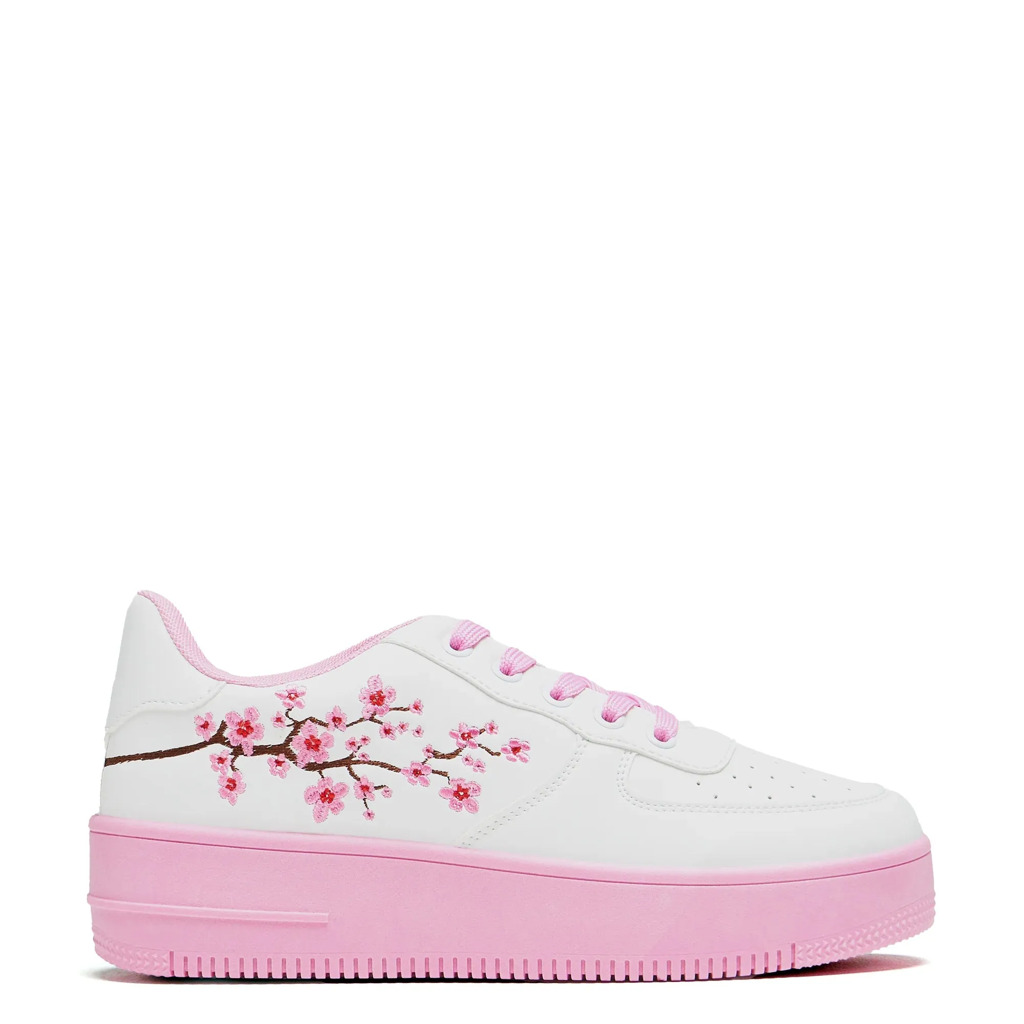 Morning Sakura Platform Trainers - White sold by Shoe Freaks