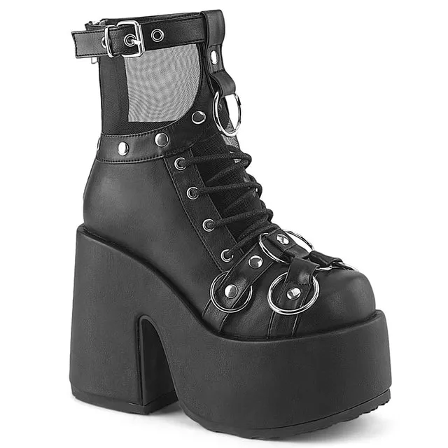 Demonia Camel-52-Black-Size 6-Clearance sold by Shoe Freaks