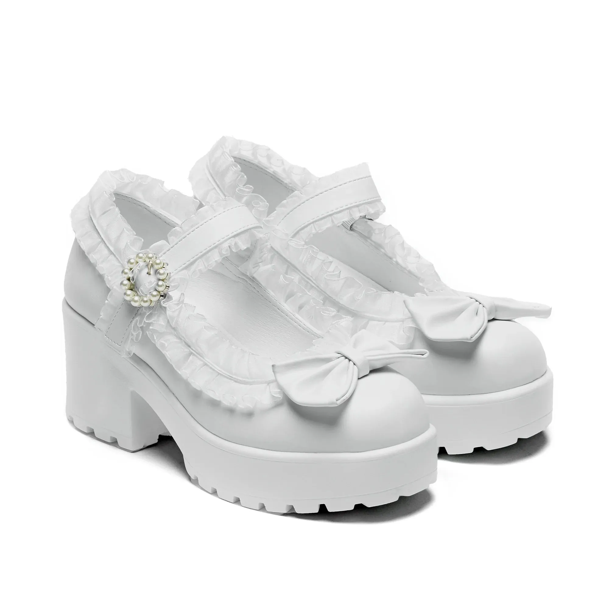 Tira Ruffle Mary Janes ‘ Porcelain Delights Edition’ sold by Shoe Freaks product image thumbnail 3