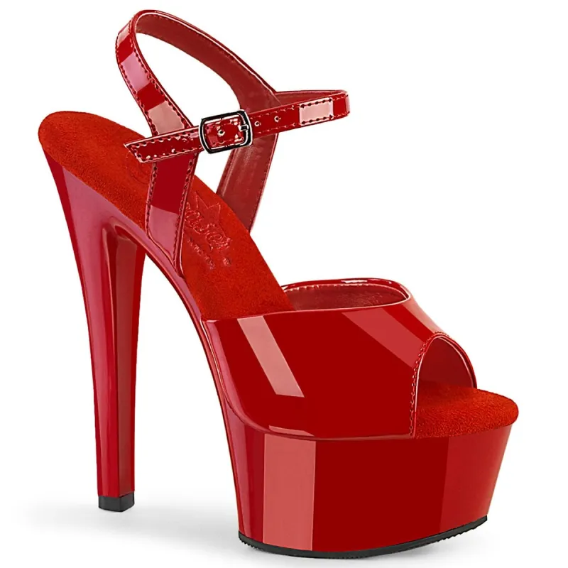 Pleaser Gleam-609-Red-Size 8-Clearance sold by Shoe Freaks