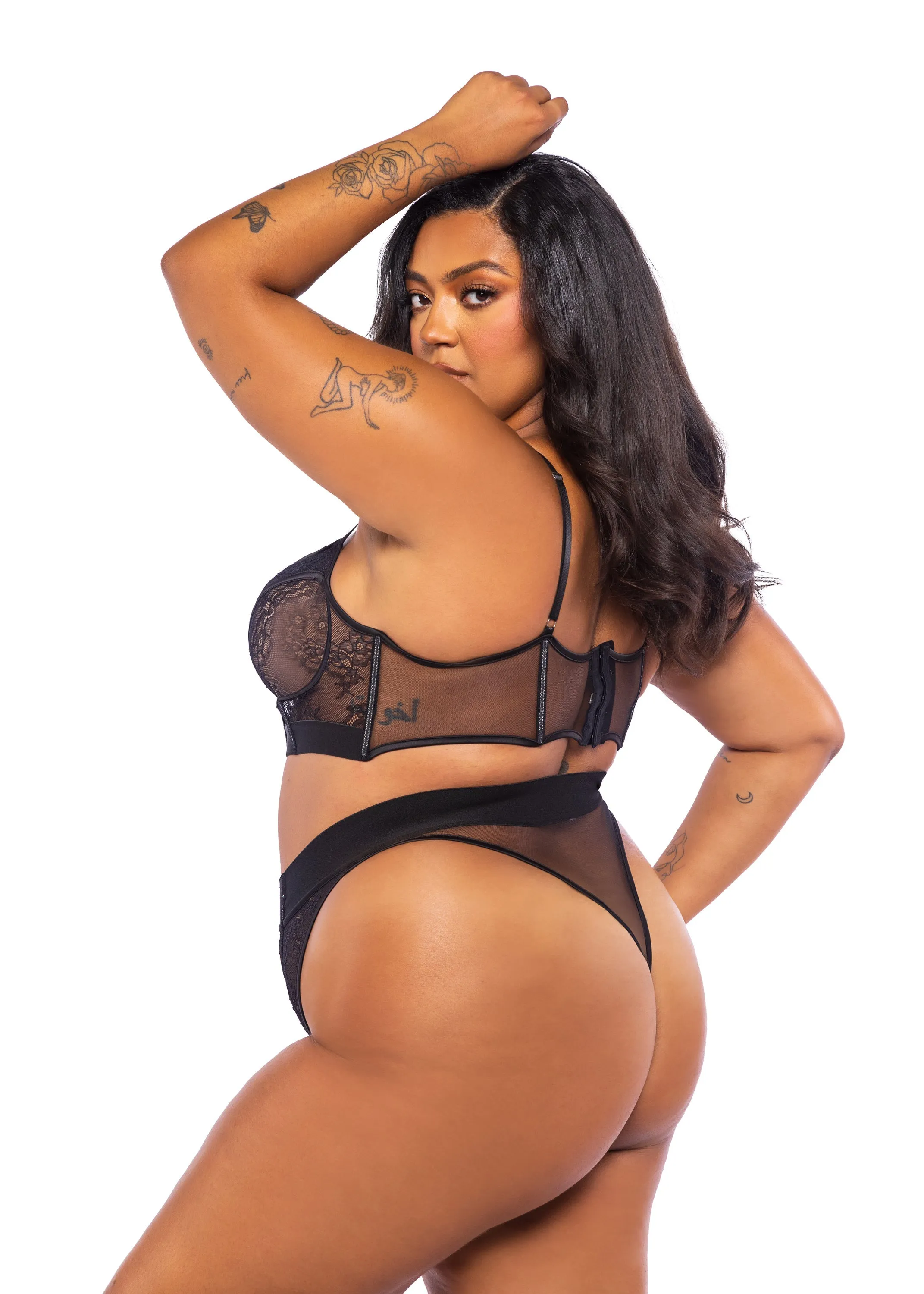 Belle Noir 2-Piece Bustier Set sold by Shoe Freaks product image thumbnail 5