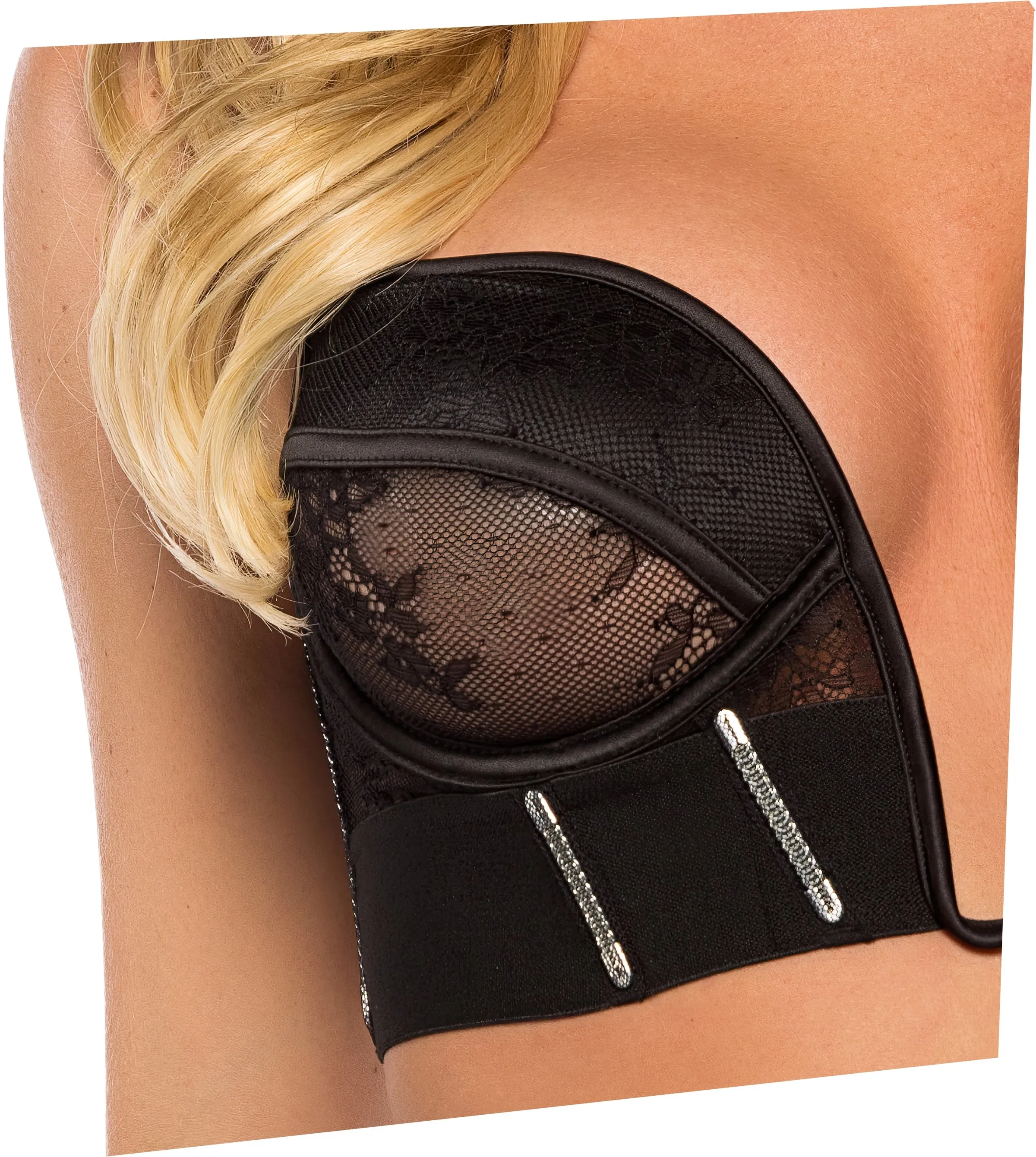 Belle Noir 2-Piece Bustier Set sold by Shoe Freaks product image thumbnail 3