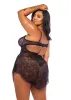 Belle Noir 3-Piece Garter Skirt Set sold by Shoe Freaks