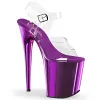 Pleaser Flamingo-808-Clear-Purple-Size 8-Clearance sold by Shoe Freaks