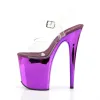 Pleaser Flamingo-808-Clear-Purple-Size 8-Clearance sold by Shoe Freaks