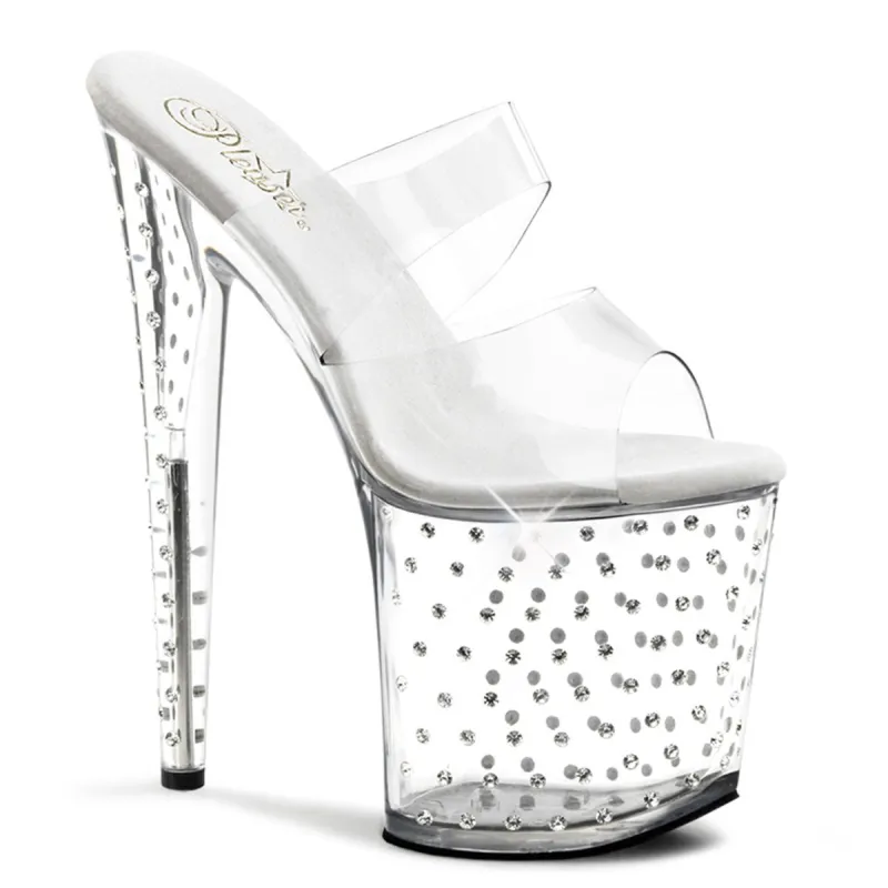 Pleaser Stardust-802-Clear-Size 6-Clearance sold by Shoe Freaks