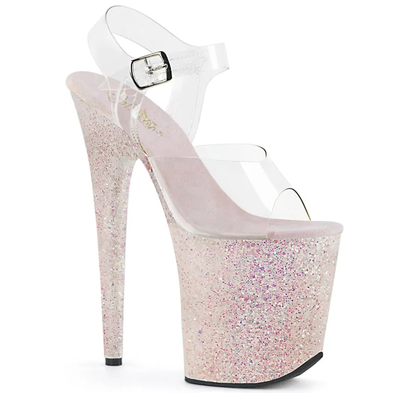 Pleaser Flamingo-808LG-Opal-Size 6-Clearance sold by Shoe Freaks