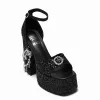 Frank N Furter Charm Heels - Black-Size 13-Clearance sold by Shoe Freaks