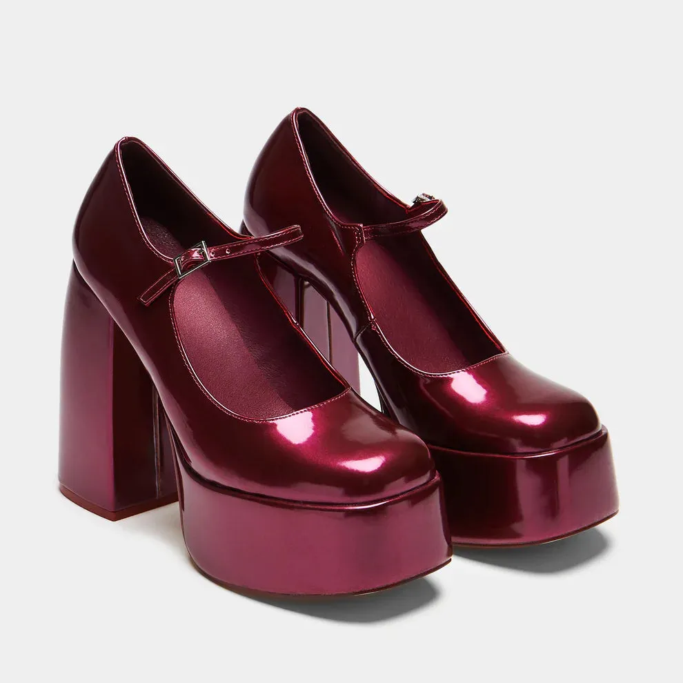 Sweet Attitude Platform Heels - Magenta Gleam-Size 7-Clearance sold by Shoe Freaks product image thumbnail 2