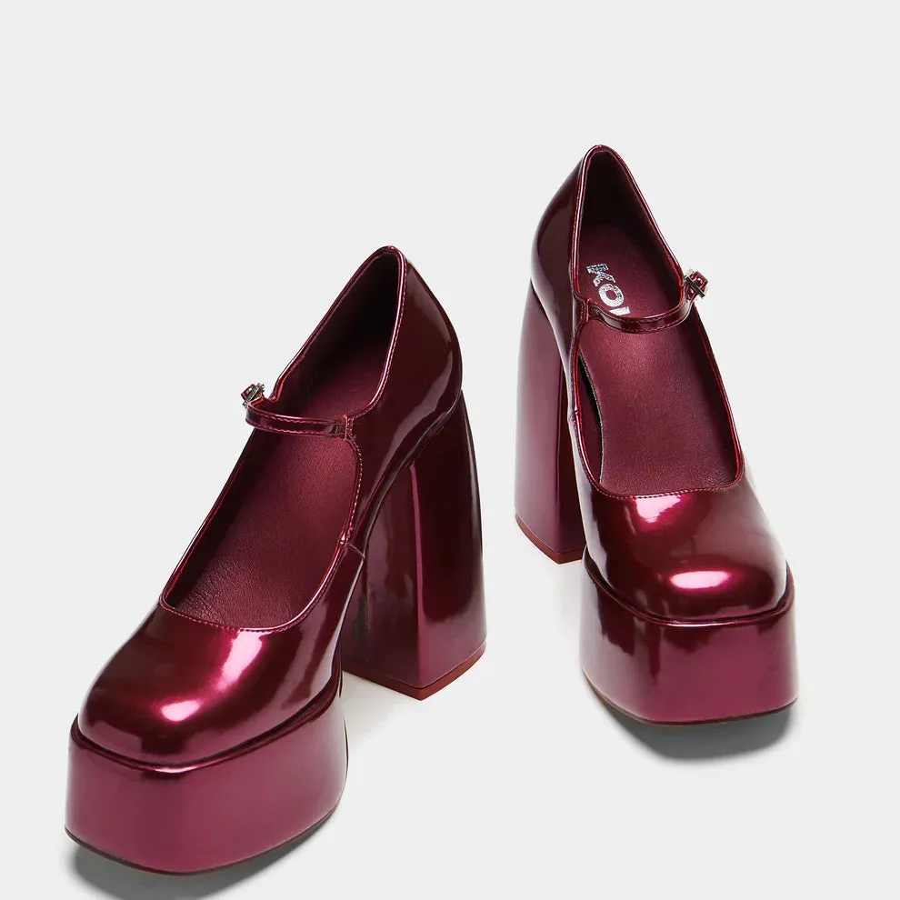 Sweet Attitude Platform Heels - Magenta Gleam-Size 7-Clearance sold by Shoe Freaks product image thumbnail 3