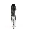 Pleaser Rapture-1020STR-LT-Black/Silver-Size 8-Clearance sold by Shoe Freaks