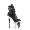 Pleaser Rapture-1020STR-LT-Black/Silver-Size 8-Clearance sold by Shoe Freaks