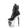 Pleaser Rapture-1020STR-LT-Black/Silver-Size 8-Clearance sold by Shoe Freaks