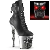 Pleaser Rapture-1020STR-LT-Black/Silver-Size 8-Clearance sold by Shoe Freaks