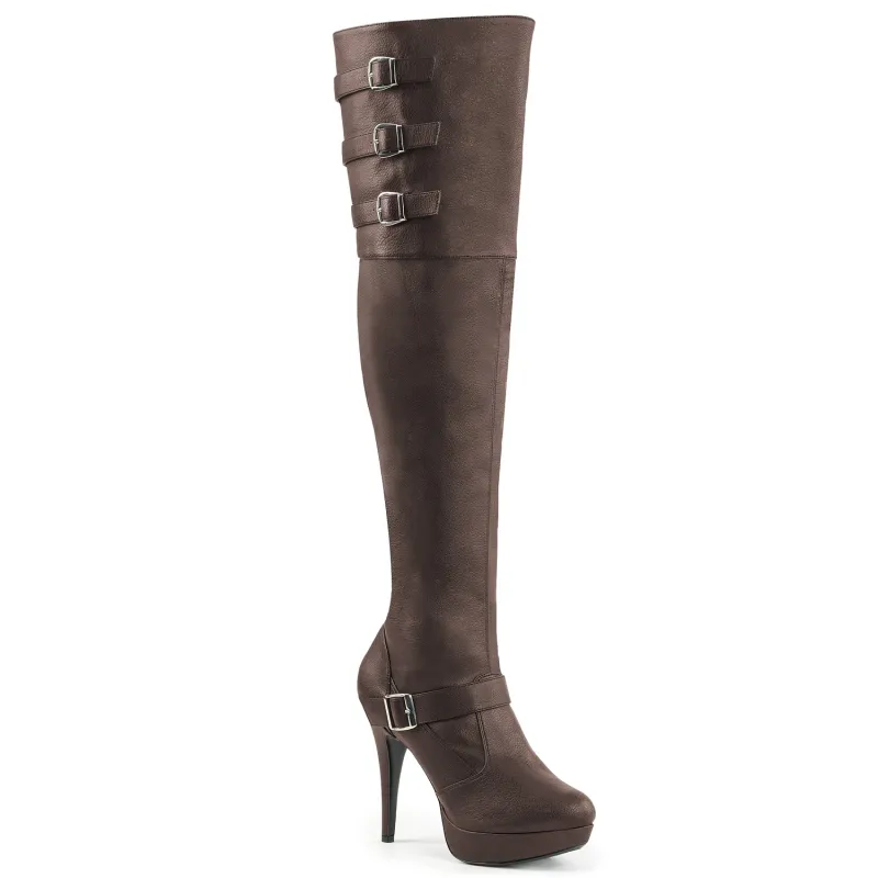 Pleaser Pink Label Chloe-308-Brown-Size 11-Clearance sold by Shoe Freaks