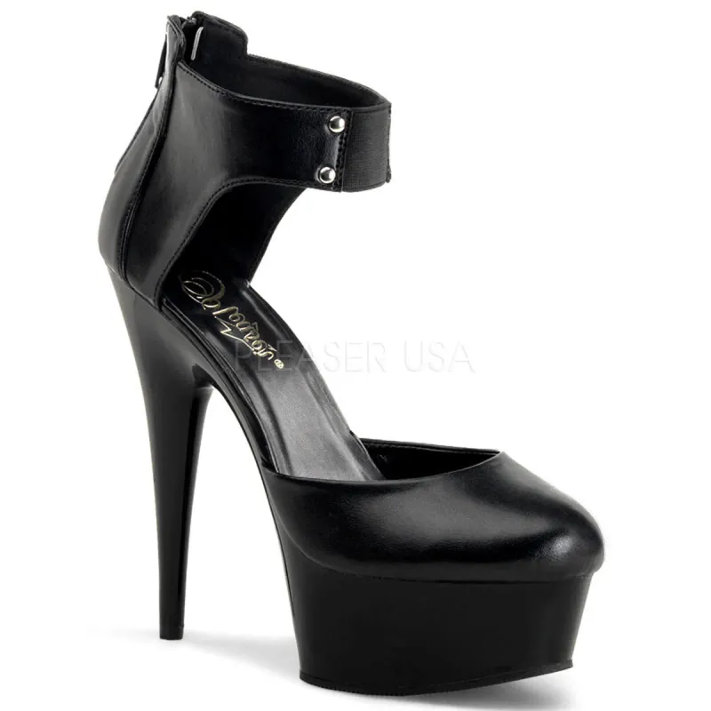 Pleaser Delight-677-Black-Size 6-Clearance sold by Shoe Freaks
