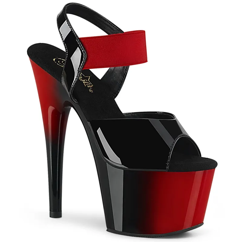 Pleaser Adore-714BR-Black-Red-Size 5-Clearance sold by Shoe Freaks