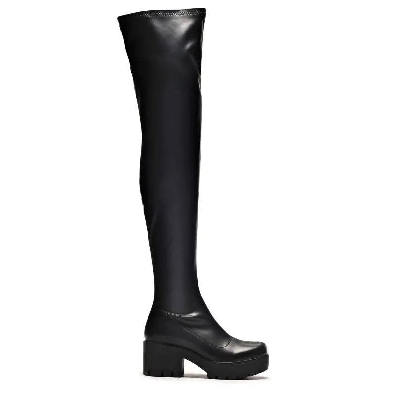 The Harmony Plus Size Thigh High Boots-Black-Size 9-Clearance sold by Shoe Freaks
