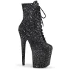 Pleaser Flamingo-1020GWR-Black Glitter-Size 5-Clearance sold by Shoe Freaks
