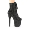 Pleaser Flamingo-1020GWR-Black Glitter-Size 5-Clearance sold by Shoe Freaks