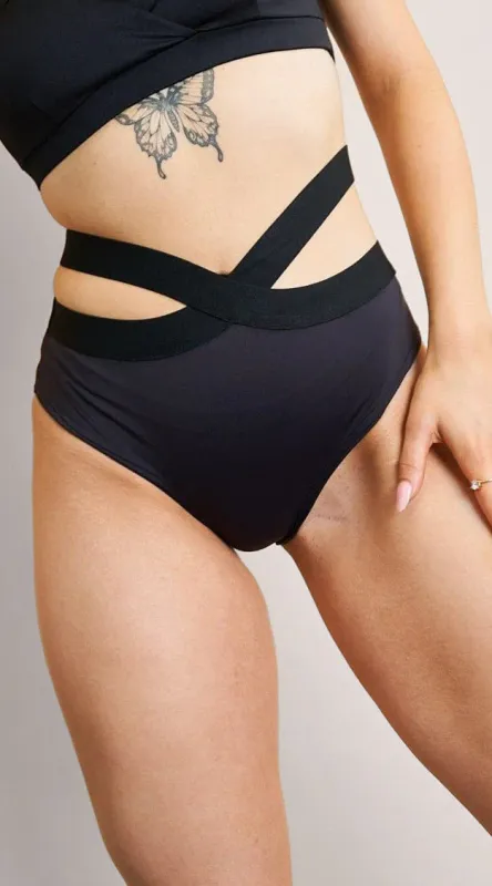 Lunalae Tara Low Waist - Strappy Scrunch Low Waist Bottoms Recycled made by Shoe Freaks