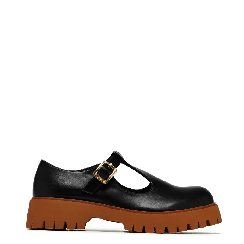 Abbot Men's Chunky Mary Janes - Black sold by Shoe Freaks