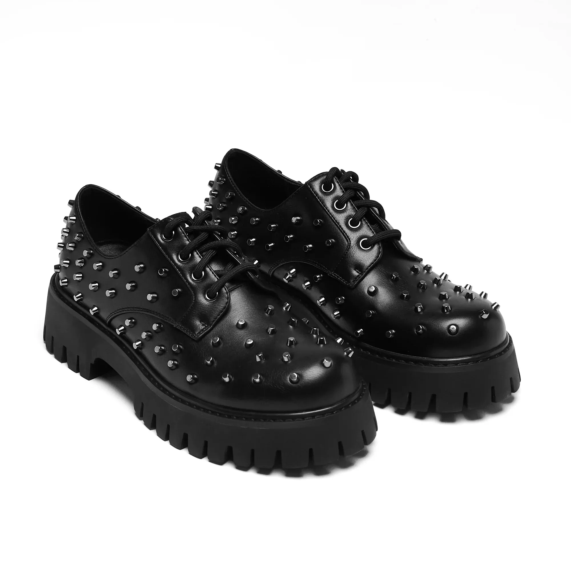 Penitent Men's Studded Shoes - Black sold by Shoe Freaks product image thumbnail 2